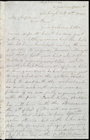 Letter to] Mrs. Chapman, Dear Friend [manuscript