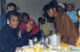 Maya Angelou and students