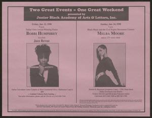 Flyer: Two Great Events = One Great Weekend