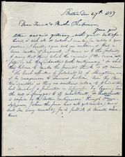 Rough draft of letter to Henry G. Chapman,] Dear Sir [manuscript