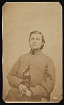 [Private Walter K. Thompson of Co. E, 23rd Tennessee Infantry Regiment in uniform]