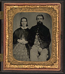 [Unidentified soldier in Union uniform and wife]