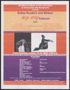 Program: Dallas Readers and Writers Hip Hop Cabaret