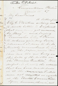 Thumbnail for Letter from Sarah Pugh, Germantown, Philad[elphi]a, to Elizabeth Pease Nichol, April 15, [18]67