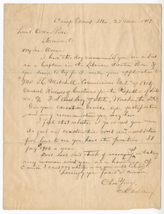 Letter to Oscar W. Price from Colonel Charles Young