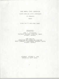 52nd Annual State Convention, South Carolina State Conference