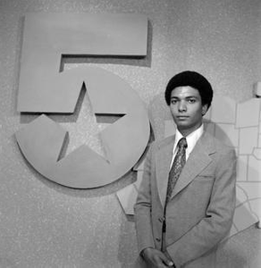 Monroe with the Channel 5 logo