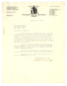 Letter from Hale Woodruff to W. E. B. Du Bois