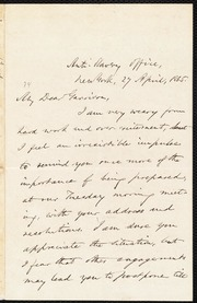 Letter to] My Dear Garrison [manuscript