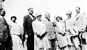 4,000th Rosenwald School. Sent by W.D. Gresham to Jackson Davis. Berry O'Kelly High School. [Center, between two women: Julius Rosenwald]