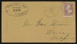 [Prisoner's letter envelope addressed to Dr. Geo. Brown, Barre[?], Mass.]