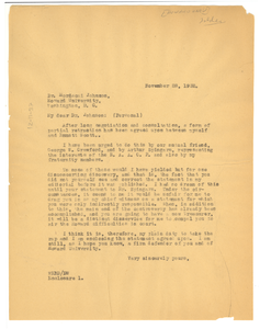 Letter from W. E. B. Du Bois to Howard University