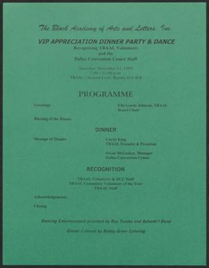 Flyer: VIP Appreciation Dinner Party & Dance