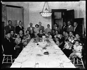 Mr. Mercer (?) Conway [family dinner, November 23, 1950 : cellulose acetate photonegative]