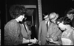 Thumbnail for President Li Xiannian receiving a business card from an unidentified woman, Los Angeles, 1985