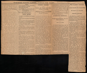 Letter from Samuel May, Leicester, [Mass.], to Ellery Bicknell Crane, May 7, 1887