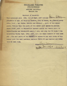 Contract between Ben Stein and Melba, Daniels, and Mitchell, 1927 Sept. 10