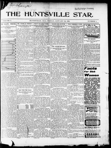 The Huntsville Star. (Huntsville, Ala.), Vol. 1, No. 1, Ed. 1 Friday, January 26, 1900