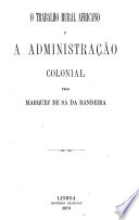 O trabalho rural africano e a administração colonial