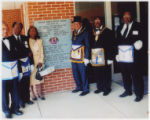 Frances and the Masons by dedication plaque