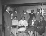 Sponsors of the Negro community center in Montgomery, Alabama, inside the building.