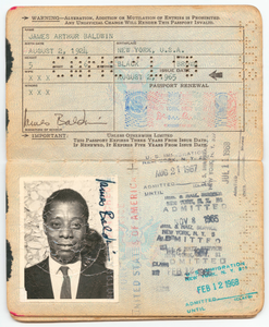 United States passport belonging to James Baldwin