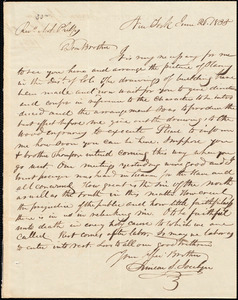 Letter from Simeon Smith Jocelyn, New York, to Amos Augustus Phelps, June 26. 1835