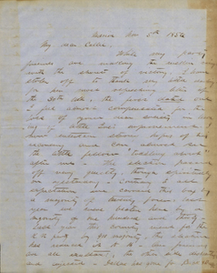 Letter: Marion, [Alabama] to Callie [King], 1856 Nov. 5