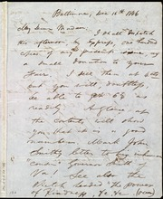 Letter to] My Dear Madam [manuscript