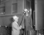 Thumbnail for Coach Jennings saying goodbye to Ralph Metcalfe, 1932