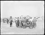 Group of Dakota Indians in costume on the grounds of the World's Fair, U. S. Indian School, St Louis, Missouri 1904