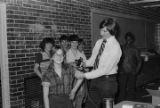 Girl getting a measles vaccine shot at W. S. Neal School in Brewton, Alabama.