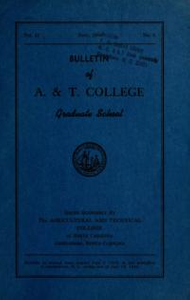 Bulletin of A. & T. College Graduate School [1950]