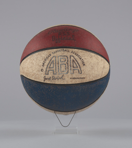 Basketball used in American Basketball Association games