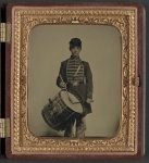 Thumbnail for [Unidentified soldier in Union uniform and Massachusetts belt buckle with drum]