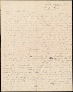 Letter from John Phelps Cowles, Oberlin, to Amos Augustus Phelps, Jule 29, 1839