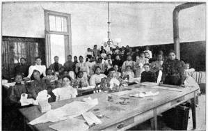 1904 Girls' Industrial Department Cutting and Sewing Room