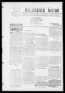 The Oklahoma Guide (Guthrie, Okla.), Vol. 30, No. 19, Ed. 1 Thursday, April 6, 1922