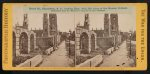 Broad St., Charleston, S.C., looking East, with the ruins of the Roman Catholic Cathedral and St. Michael's church in the distance