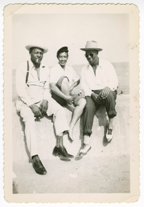 Digital image of Taylor family members seaside on Martha's Vineyard