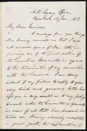 Letter to] My Dear Garrison [manuscript