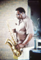 Photograph of James Tatum Trio Plus saxophonist, 1982 July 28