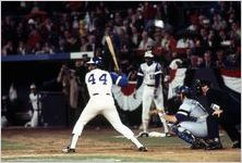 Hank Aaron at the plate before his record breaking 715th home run, 1974