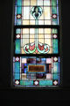 Green Street Baptist Church: interior view of stained glass window 13