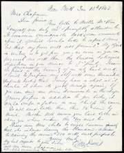 Thumbnail for Letter to] Mrs. Chapman, Dear friend [manuscript