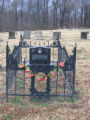 St. Paul Chapel Missionary Baptist Church: gravestone with iron fence