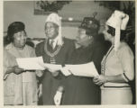 George W. Lee with three church ladies