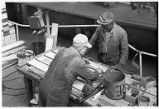 Building part of boxcar in a jig-Havelock, Nebraska