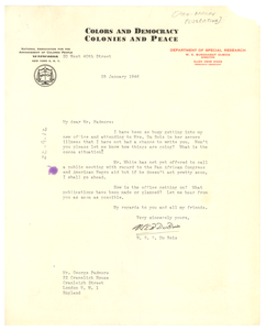 Letter from W. E. B. Du Bois to George Padmore