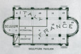 Cass Gilbert floor plan of the Sculpture Pavilion of the Palace of Fine Arts, 1904